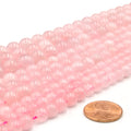 Madagascar Rose Quartz Beads | Smooth Round Beads | 6mm 8mm 10mm