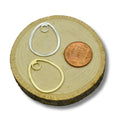 Teardrop Shaped Plated Copper Components with Inner Ring - Bulk Jewelry Findings, Packs of 10 - 22mm x 27mm