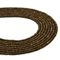 Metallic Bronze Hematite Rondelle Beads - Faceted 2mm x 4mm Spacer Beads