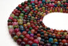Agate Beads | Dyed Mixed Faceted Round Gemstone Beads | 6mm 8mm 10mm Available