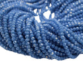 Chinese Crystal Beads | 4mm Faceted Opaque AB Sky Blue Rondelle Glass Beads