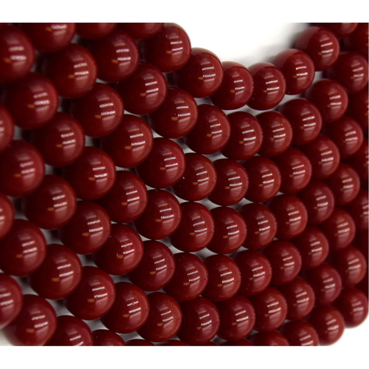Red Round Glass Beads