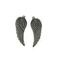 8mm x 22mm - Gold Plated Copper Detailed Wing Shaped Pendant Components (One Ring) - Sold in Packs of 10 (601-GD)