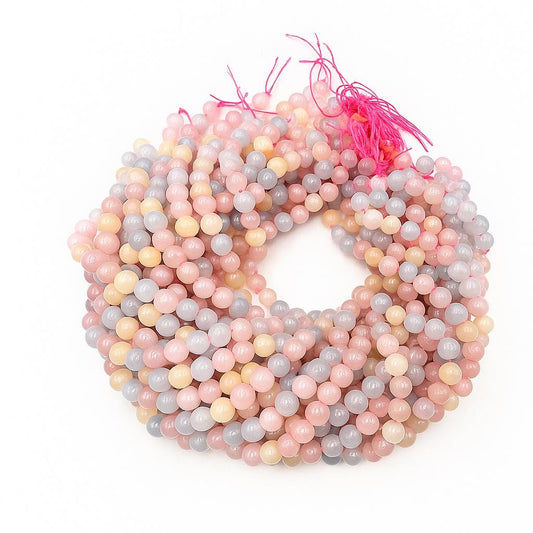 Bright Pastel New Jade Beads – 6mm 8mm 10mm 12mm Round – Candy Color Gemstone Beads for Jewelry Making, Bracelets, Crafts