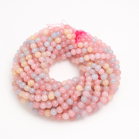 Bright Pastel New Jade Beads – 6mm 8mm 10mm 12mm Round – Candy Color Gemstone Beads for Jewelry Making, Bracelets, Crafts