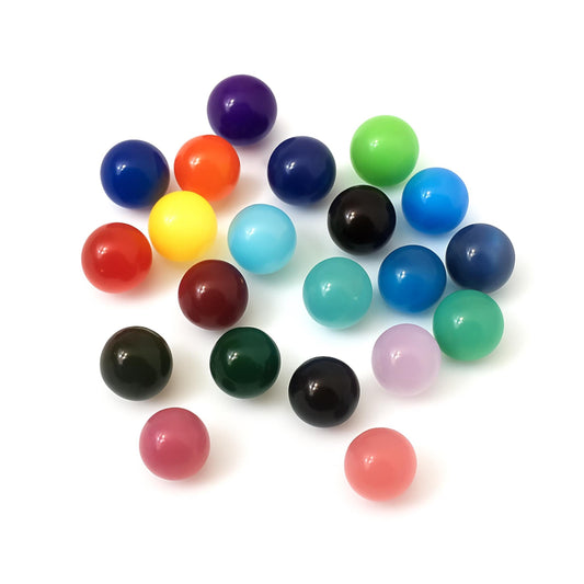 8mm Undrilled Multicolor Cat's Eye Beads | Synthetic Glass Beads | 20pc Mix | For Wire Wrapping, Resin, Chainmaille, Polymer Clay