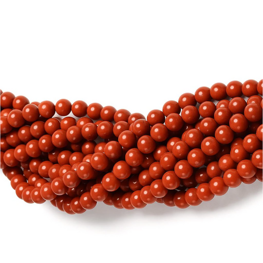 Red Jasper Beads – 6mm / 8mm / 10mm Smooth Round Natural Gemstone Beads for Jewelry Making – Healing Stones – Beadlanta / OnlyBeads