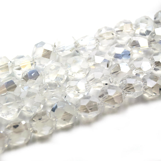 Chinese Crystal Beads | 12mm Flattened Hexagon Glass Beads
