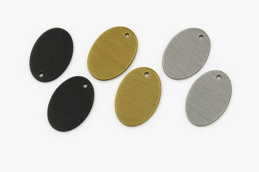 Blank Oval Plated Copper Components  Gold, Silver, Gunmetal, Jewelry Making (Pack of 10)