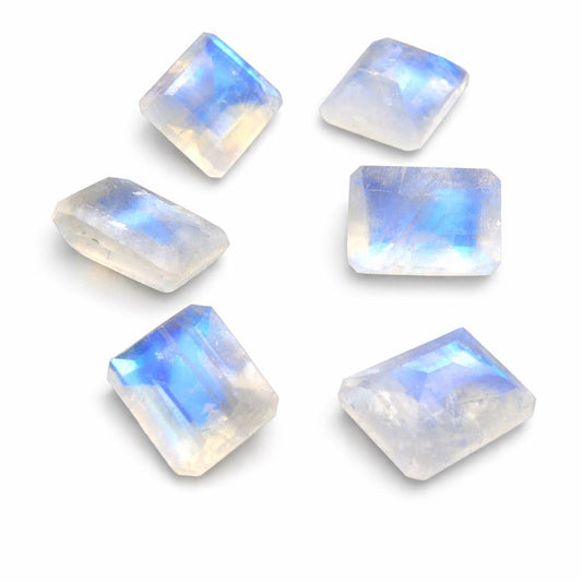 AAA Rainbow Moonstone Cut Stones | Faceted Gemstones for Jewelry Making