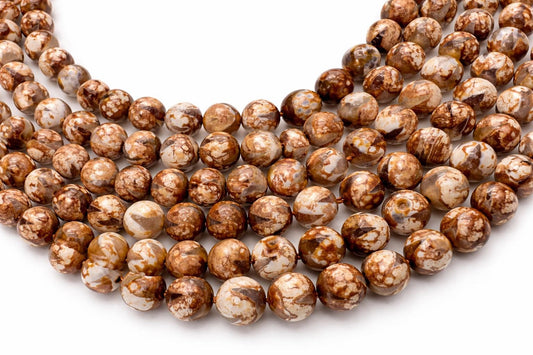 Natural Ice Agate Beads – 8mm Gemstone Beads for Jewelry Making