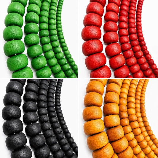 Colorful Wood Barrel Beads  Wooden Spacer Beads for Jewelry Making