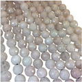 10mm Natural Pink Rose Quartz Faceted Round/Ball Shaped Beads with 2.5mm Holes - 7.75" Strand (Approx. 20 Beads) - LARGE HOLE BEADS