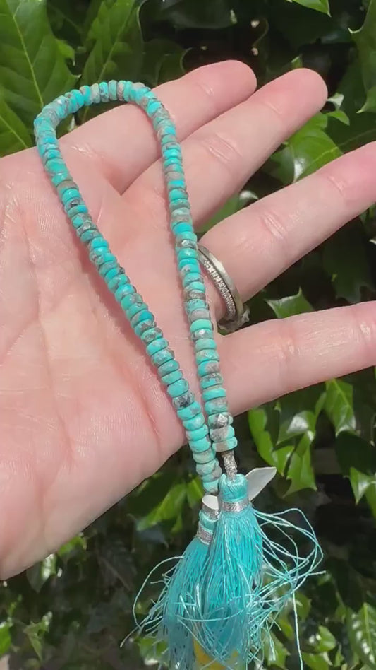 Stabilized Blue Arizona Turquoise Rondelle Beads - 4mm Faceted