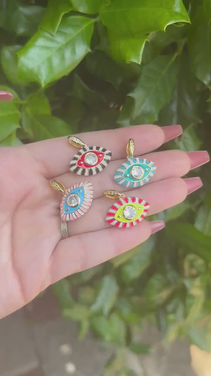 Evil Eye Enamel Charms for Bracelets, Pendants for Necklace - Teen Jewelry