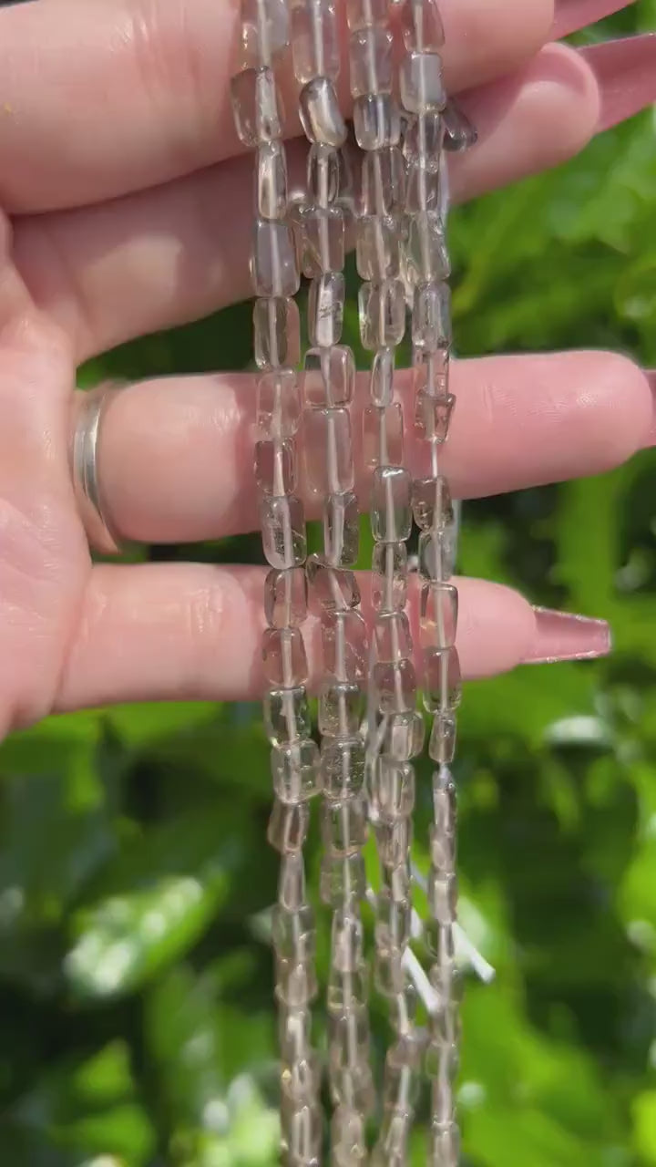 Smoky Quartz Rectangle Beads