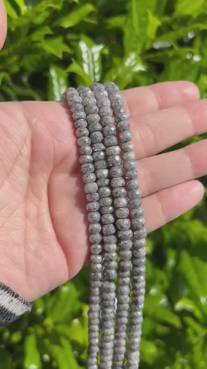 Mystic Coated Feldspar Beads - 6mm Faceted Rondelle Beads - Semi Precious Gemstone Beads