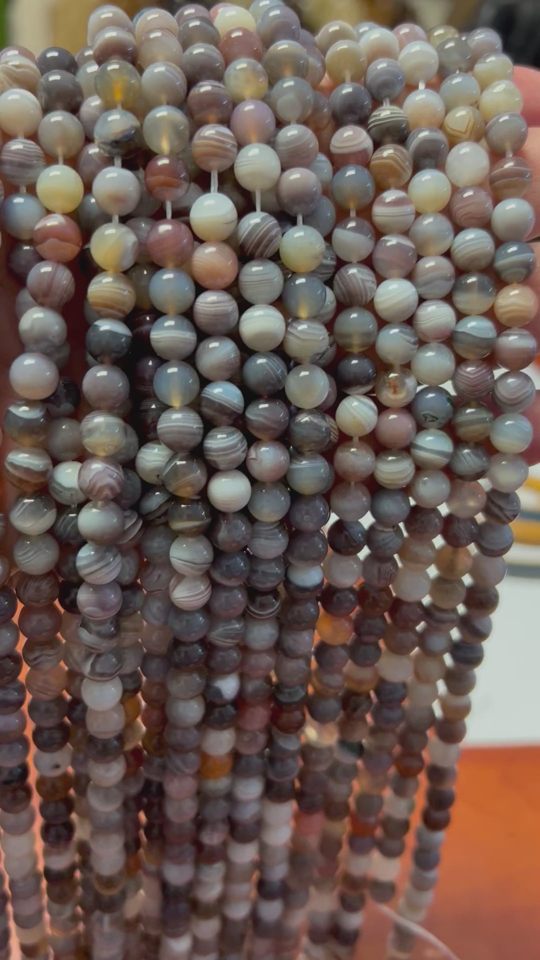 Botswana Agate Beads | Smooth Round Loose Gemstone Beads | Natural Agate Beads