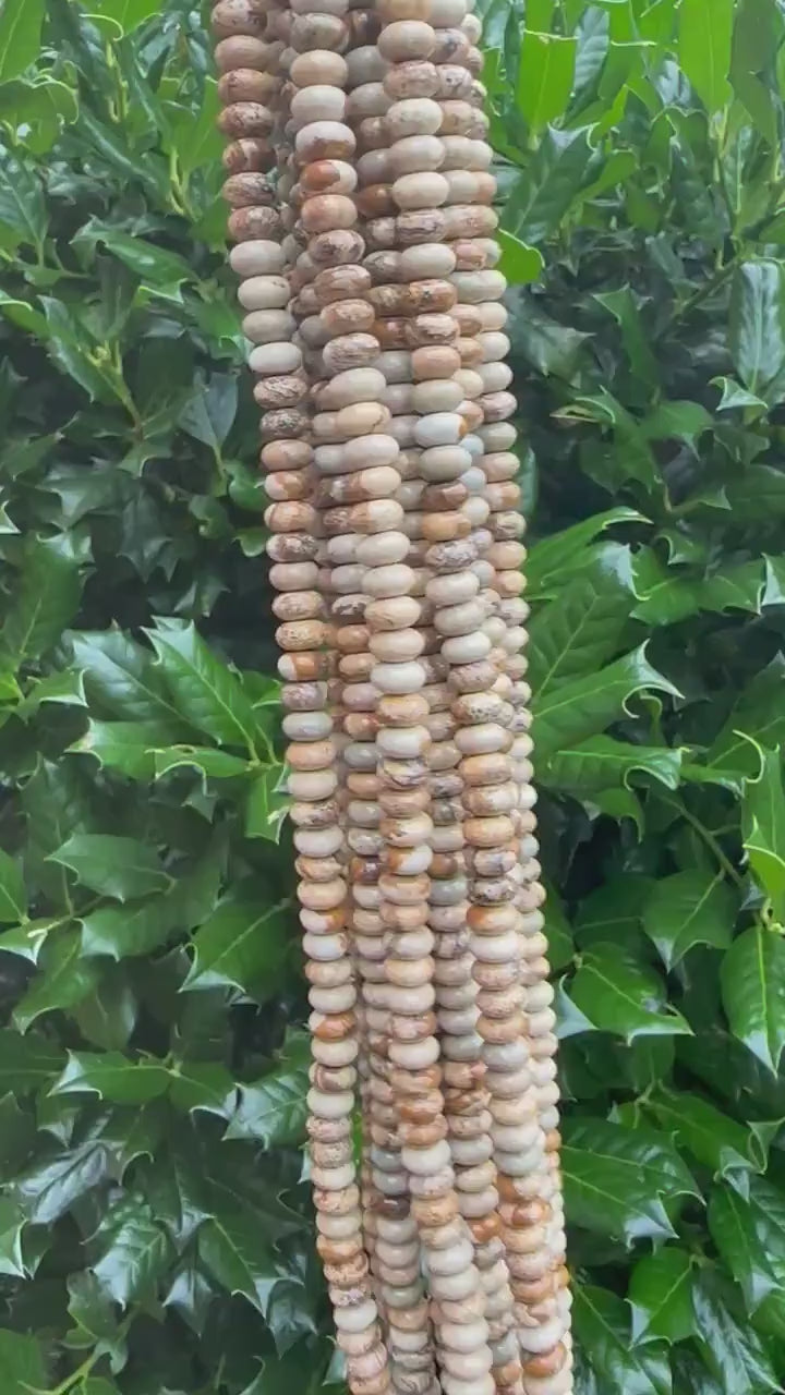Picture Jasper Rondelle Beads - Perfect for Candy Necklaces!