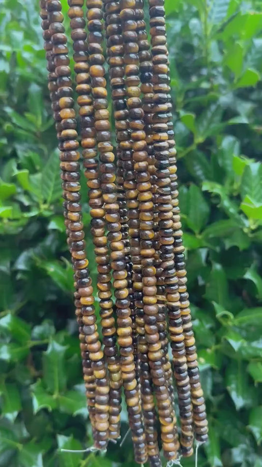 Tiger's Eye Rondelle Beads - 6mm, 8mm