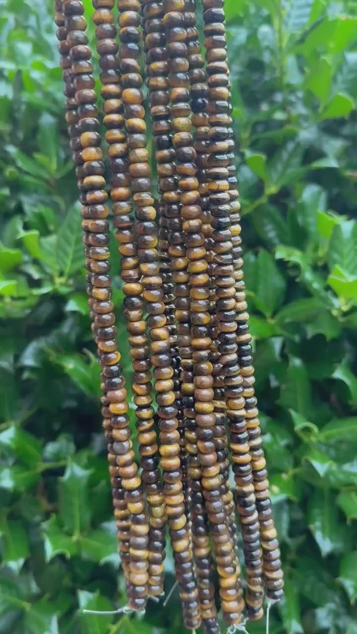 Tiger's Eye Rondelle Beads - 6mm, 8mm