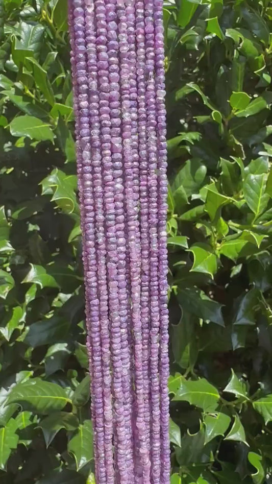 Mystic Purple Dyed Natural Quartz Rondelle Beads - 2-3mm x 2-3mm Faceted