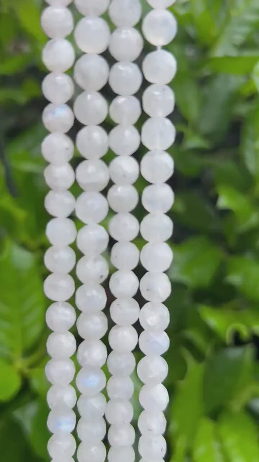 Rainbow Moonstone Faceted Round Beads 7mm