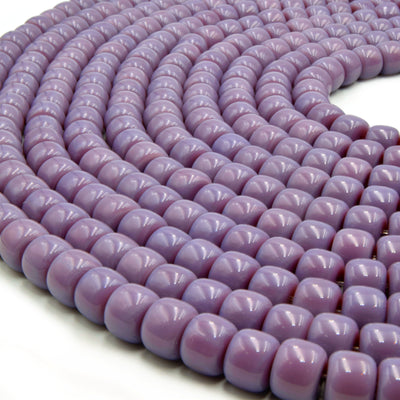 Glass Heishi Beads | 10mm Glass Heishi Beads | Thick Glass Beads