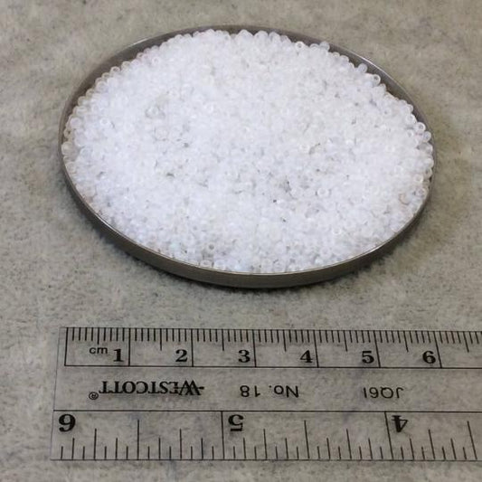Size 11/0 Matte Finish Transparent Crystal AB Miyuki Glass Seed Beads - Sold by 23 Gram Tubes (~ 2500 Beads / Tube) - (11-9131FR)