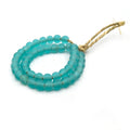 Recycled Glass Beads | 10-12mm Sea Glass Round Rondelle Beads - Sold by Approx. 17" Strand (~45 Beads)