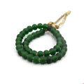 Recycled Glass Beads | 10-12mm Sea Glass Round Rondelle Beads - Sold by Approx. 17" Strand (~45 Beads)