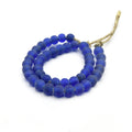 Recycled Glass Beads | 10-12mm Sea Glass Round Rondelle Beads - Sold by Approx. 17" Strand (~45 Beads)