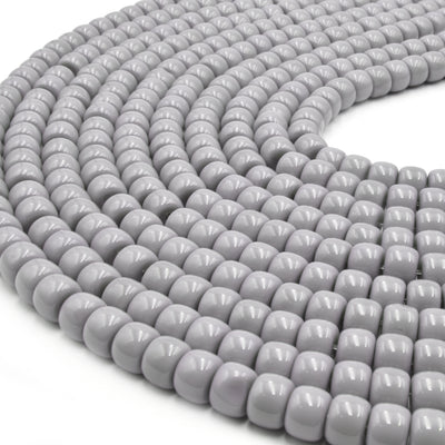 Glass Heishi Beads | 8mm Glass Heishi Beads | Thick Glass Beads