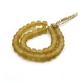 Recycled Glass Beads | 10-12mm Sea Glass Round Rondelle Beads - Sold by Approx. 17" Strand (~45 Beads)