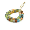 Recycled Glass Beads | 10-12mm Sea Glass Round Rondelle Beads - Sold by Approx. 17" Strand (~45 Beads)