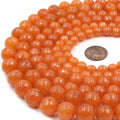 Faceted Jade Beads | Faceted Dyed Pink Orange Gray Blue Green Yellow Jade Round Beads | 6mm 8mm 10mm 12mm Available