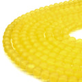 Indian Glass Beads | 8mm Matte Round Shaped Indian Beach Glass Beads | Red Yellow Orange Purple Blue Green Black White Available
