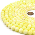 Jade Beads | Smooth Dyed Pink Green Yellow Purple Blue Black Orange Red Jade Round Beads | 6mm 8mm 10mm Available