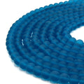 Indian Glass Beads | 8mm Matte Round Shaped Indian Beach Glass Beads | Red Yellow Orange Purple Blue Green Black White Available