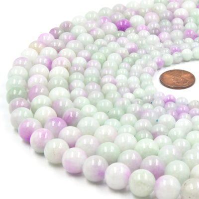 Jade Beads | Smooth Dyed Pink Green Yellow Purple Blue Black Orange Red Jade Round Beads | 6mm 8mm 10mm Available
