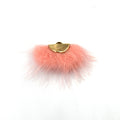 ballet pink faux fur tassel