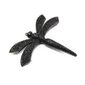  This elegant gunmetal-plated dragonfly pendant is encrusted with sparkling black cubic zirconia stones, the perfect addition to any jewelry-making project.