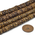 brown carved heishi