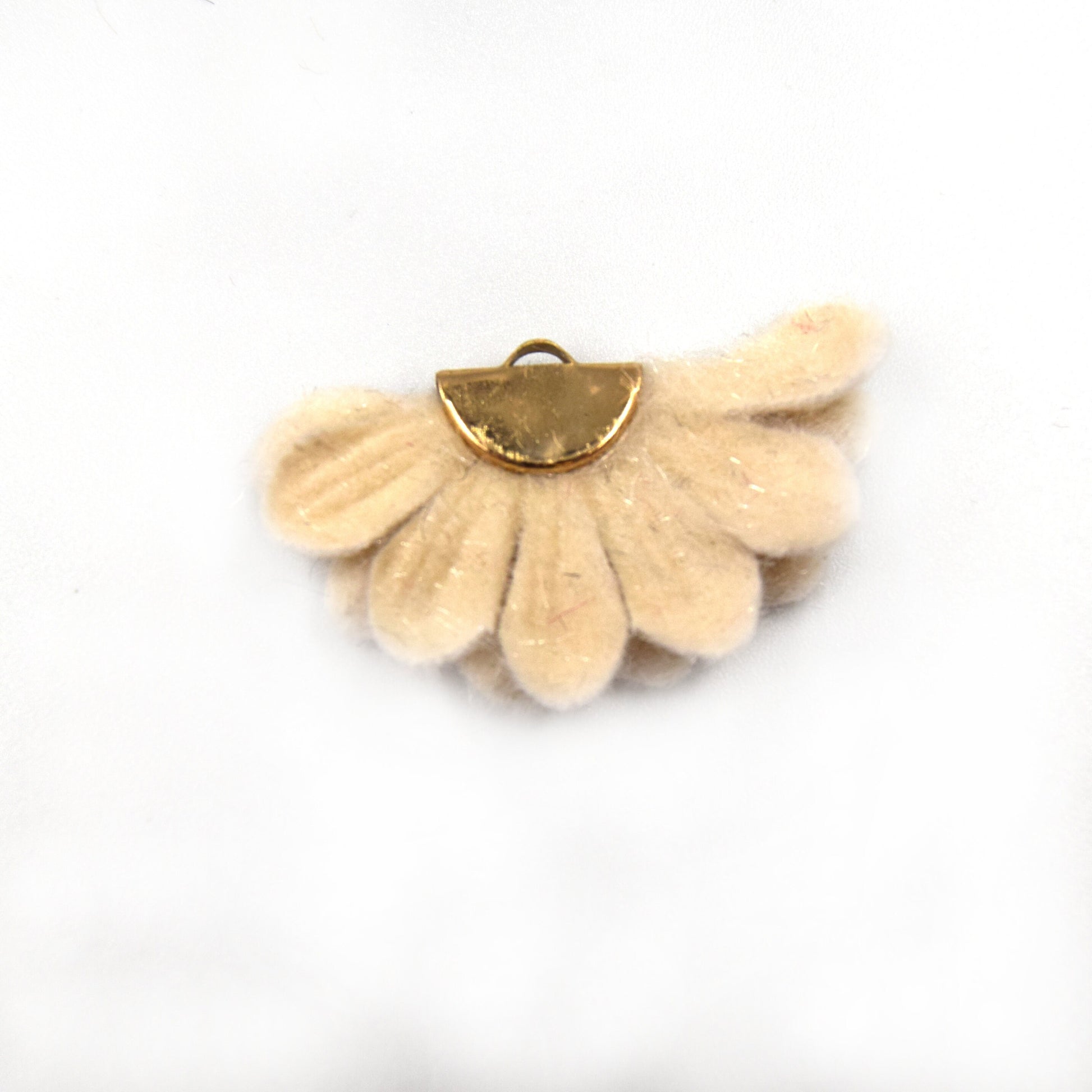 cream fabric tassel