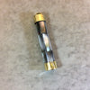 2.5" Mixed Gray Cylinder Shaped Natural Iridescent Abalone Shell Pendant with Plain Gold Plated Cap - Measuring 12mm x 62mm - (TR25GRCYAB)