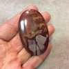 Natural Australian Noreena Jasper Oblong Oval Shaped Flat Back Cabochon - Measuring 39mm x 63mm, 4mm Dome Height - High Quality Gemstone Cab