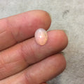 Natural Ethiopian Opal Smooth Oval Shaped Flat Back Cabochon 'B' - Measuring 8mm x 10mm, 5.5mm Dome Height - High Quality Gemstone Cab