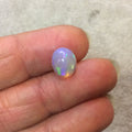 OOAK Natural Ethiopian Opal Smooth Oval Rounded Back Cabochon 'D' - Measuring 9mm x 10.5mm, 5.5mm Dome Height - High Quality Gemstone Cab