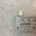 OOAK Natural Ethiopian Opal Smooth Teardrop Flat Back Cabochon 'V' - Measuring 10mm x 12mm, 5mm Dome Height - High Quality Gemstone Cab