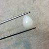 Natural Ethiopian Opal Smooth Teardrop Shaped Flat Back Cabochon 'W' - Measuring 10mm x 13.5mm, 5mm Dome Height - High Quality Gemstone Cab